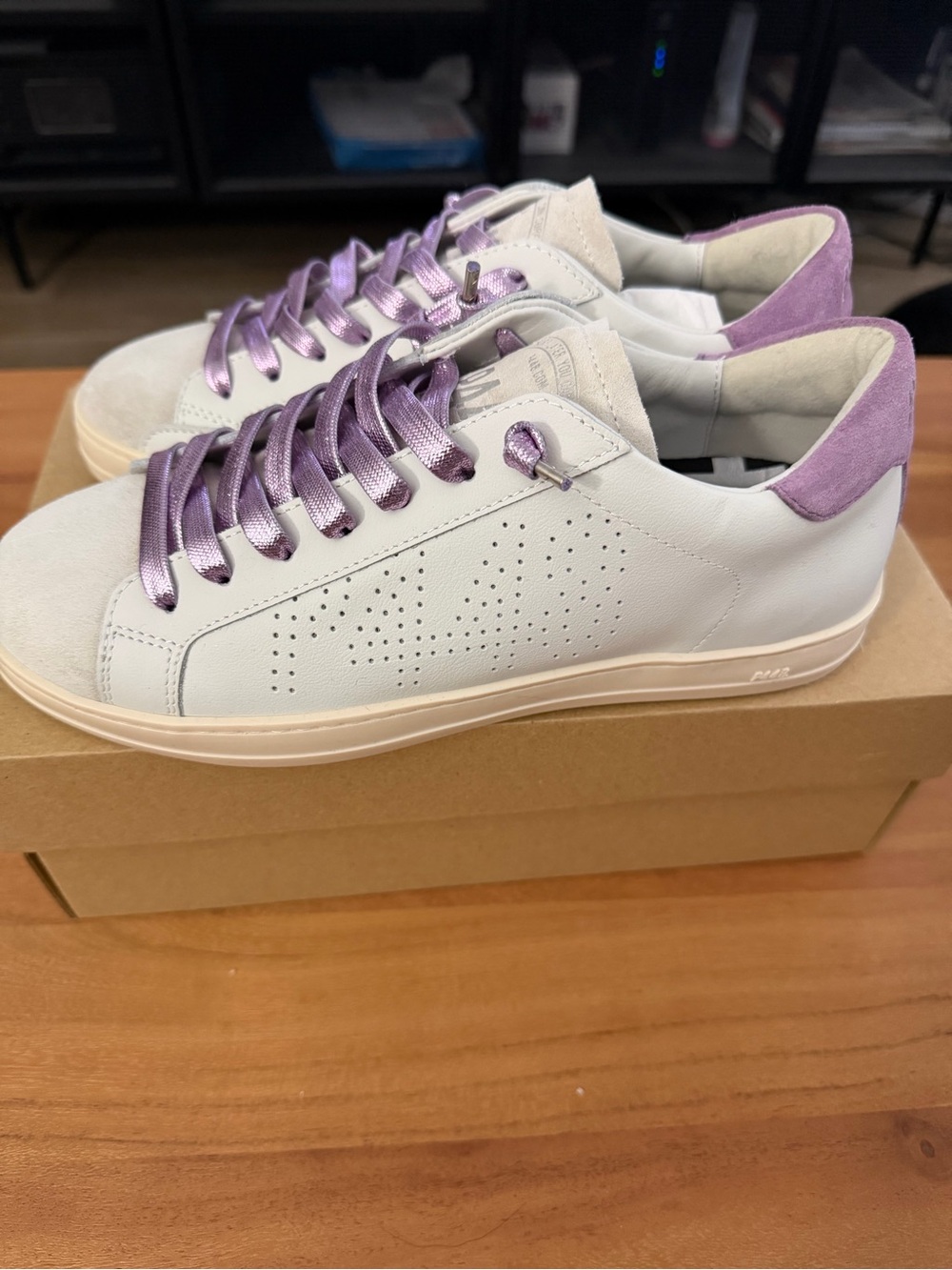 P448 Women's John Leather Sneakers-Lilac-size 39 - Picture 2 of 6